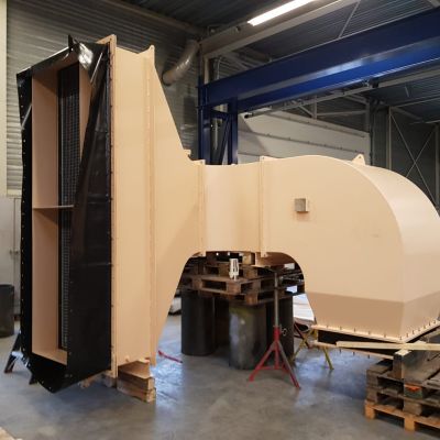 overview photo of the boilet suction duct